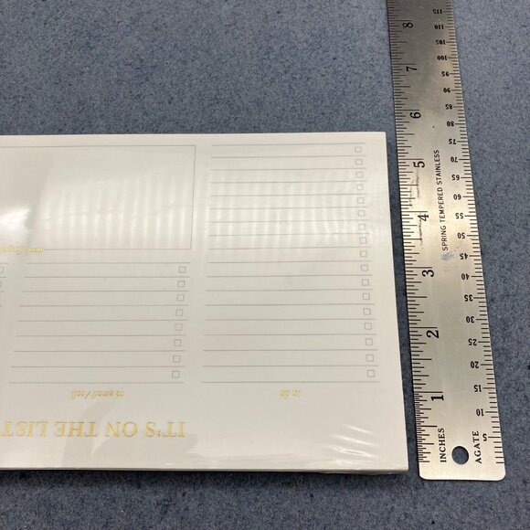 "Its On The List" Gold Foil Weekly Planner Pad 9" X 5.5" Productivity Organizer - Picture 6 of 9